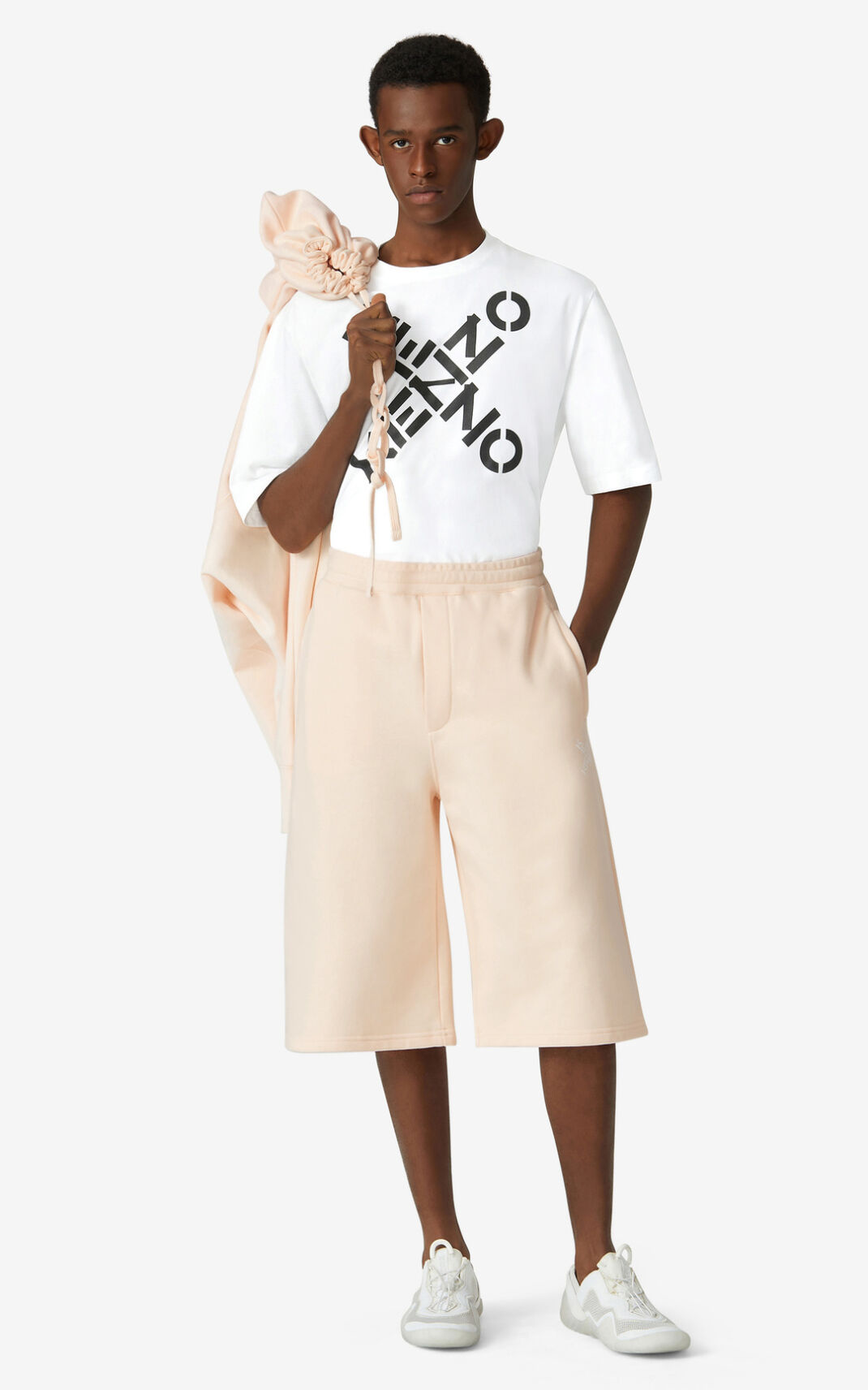 Pantalones Cortos Kenzo Oversized Sport Little X Hombre Beige - SKU.0916489